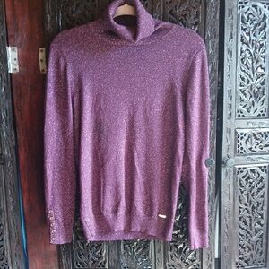 Calvin Klein Collection Purple Turtleneck Sweater